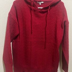 Cozy Casual Red Cowl Neck Sweater
